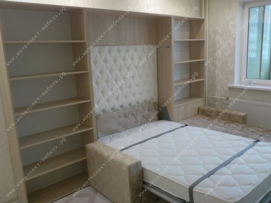 Шкаф-кровать с диваном угловым www.интеллект-мебель.рф